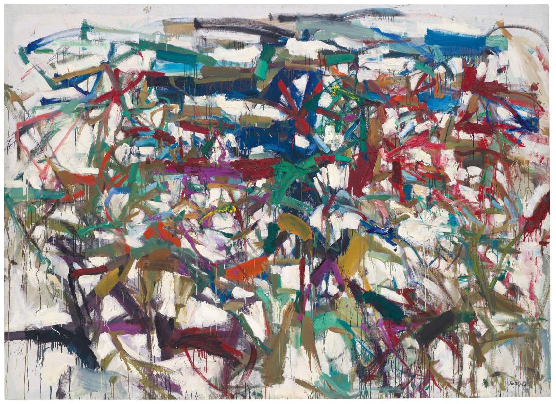 Ladybug, 1957, abstract painting by artist Joan Mitchell