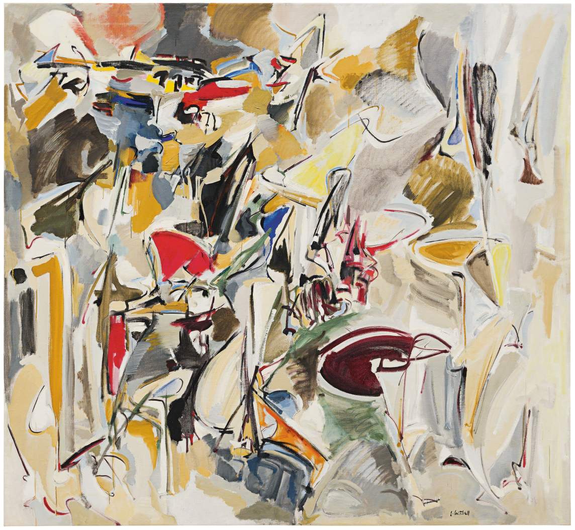Untitled, circa 1950, abstract painting by artist Joan Mitchell