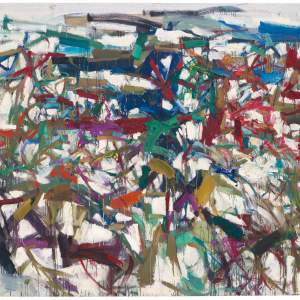 Ladybug, 1957, abstract painting by artist Joan Mitchell