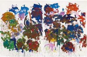 Sunflowers, circa 1991, abstract painting by artist Joan Mitchell