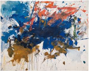 Blue Michigan, 1961, abstract painting by artist Joan Mitchell