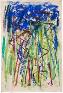 Untitled, 1991, abstract artwork on paper by artist Joan Mitchell