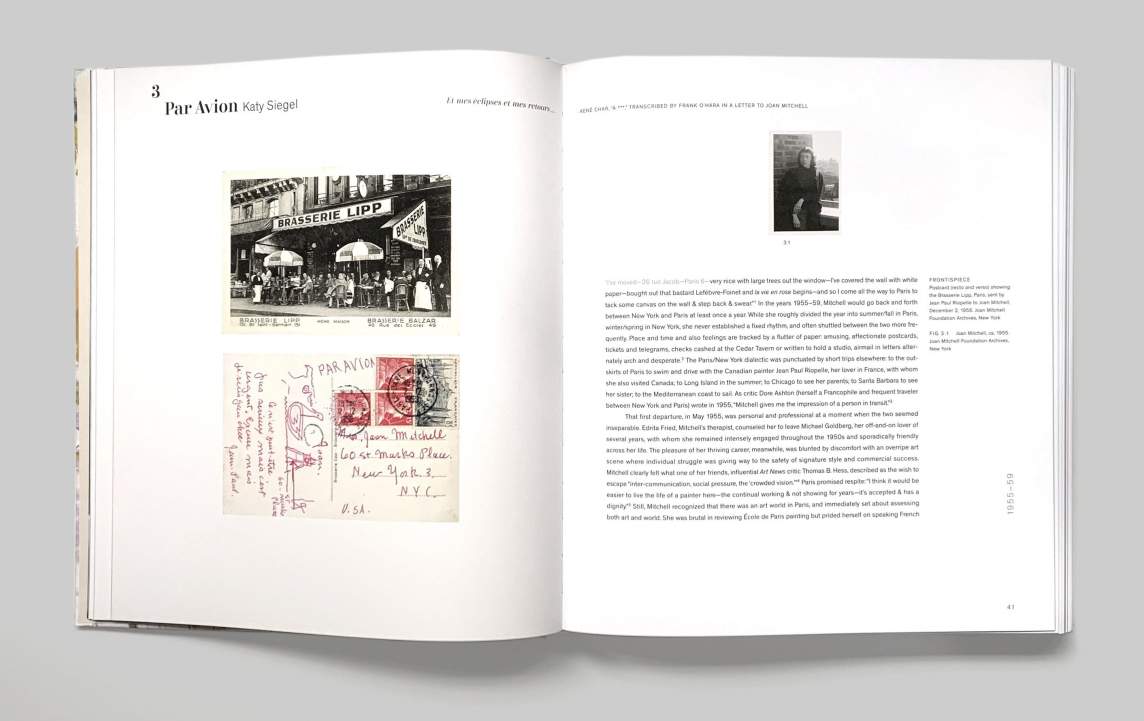 Page spread of Joan Mitchell