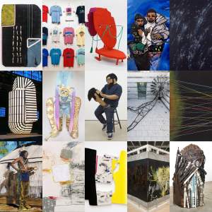 A grid composite of 15 artworks