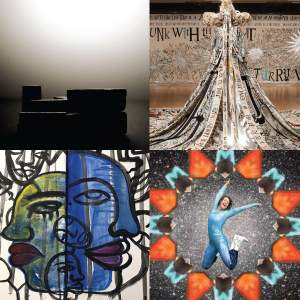 <p><small>Details of artwork by Gladys Triana, Lesley Dill, Beth Krebs, Lehna Huie (clockwise from top left)</small></p>