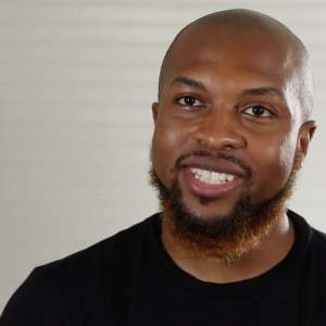 Artist Jourdan Barnes speaking