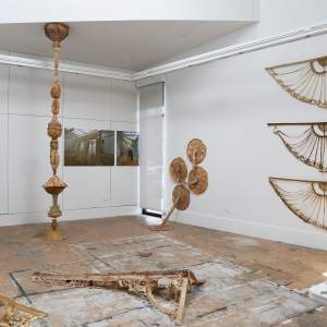 Various latex sculptures in the studio of Carlie Trosclair at the Joan Mitchell Center