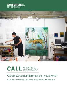 Cover image of Career Documentation for the Visual Artist