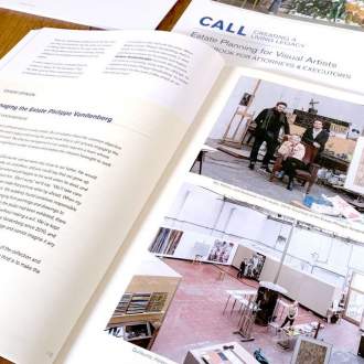 Open CALL workbooks, showing text and photographs